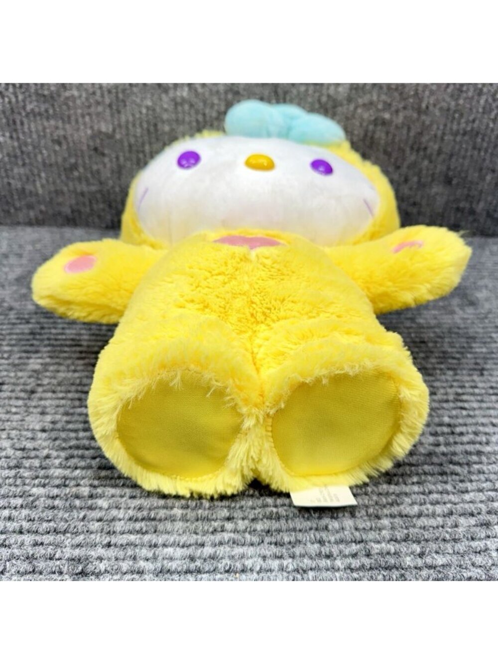 Hello Kitty Gemmy Easter Side Stepper Animated Dancing Plush Yellow Bunny Hop - Picture 5 of 8